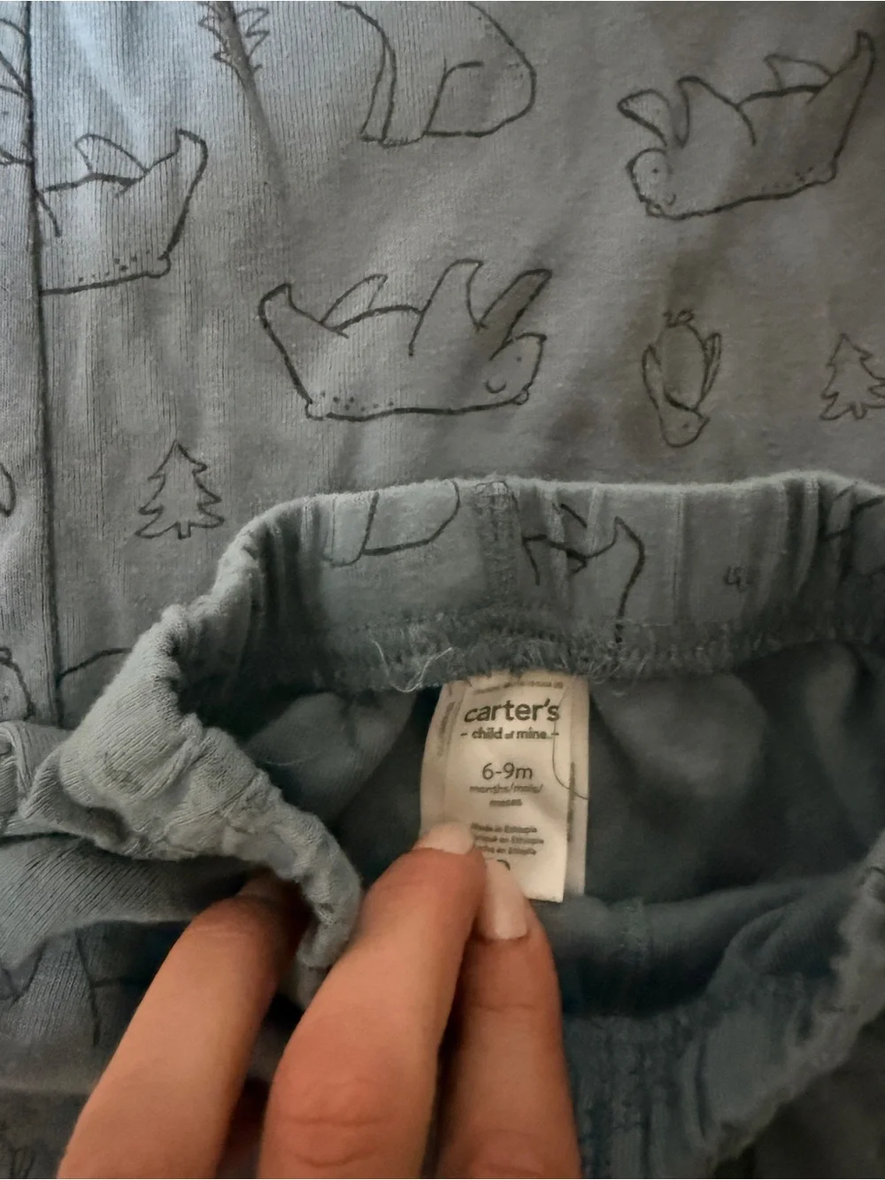Carter's Light Blue Bear Print Pajama Set